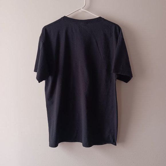 T Shirt Joyride Coffee Logo Promo Blue on Black Jerzees Adult Size L Large - Picture 3 of 4